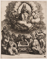 KG 00024
<br/>
Tenhemelopneming van Maria
<br/>
<em>Meester met de dobbelsteen (werkz. 1530-1560)</em>